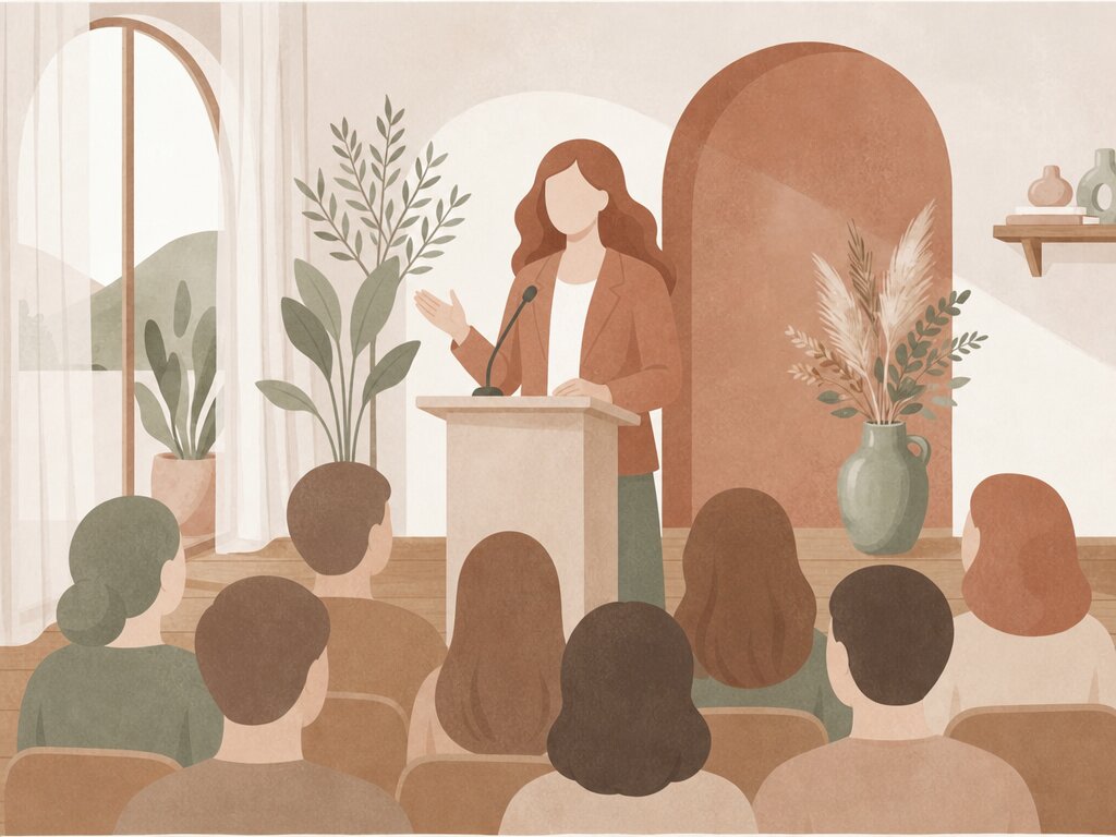 Illustration for the public speaking anxiety guide